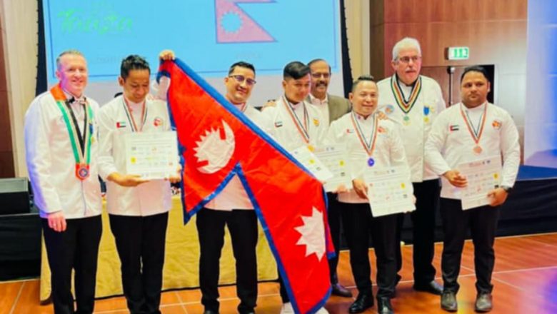 २८ औं एमिरेट्स सैलुन कलिनेरमा नेपाली टिमले जित्यो कांस्य पदक