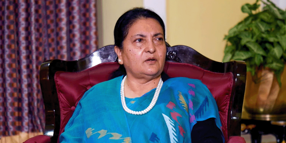 मैले एमालेमा पार्टी सदस्यता नविकरण गरिसकेकि छु , पुर्व राष्टपति भण्डारी