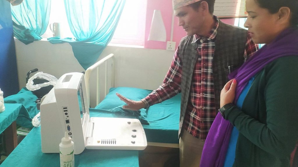 स्वास्थ्य चाैकि टालेगाउँमा गर्भवती र सुत्केरी महिलाका लागी अल्ट्रासाउन्ड (भिडियाे एक्सरे) सेवा सुरु