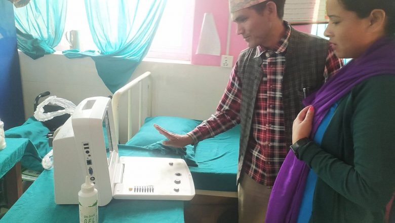 स्वास्थ्य चाैकि टालेगाउँमा गर्भवती र सुत्केरी महिलाका लागी अल्ट्रासाउन्ड (भिडियाे एक्सरे) सेवा सुरु