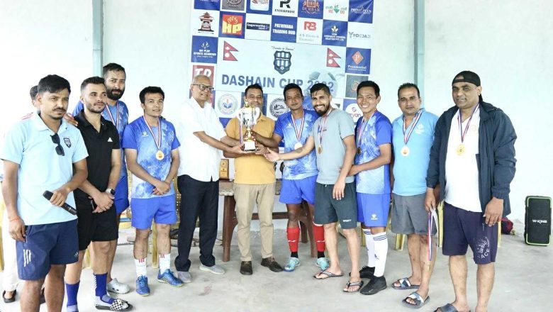 टिम कालरात्रीले यो बर्षको बिएमजे दशैं कप फुटसल प्रतियोगिता २०८२ को ट्रफी हात पार्न सफल