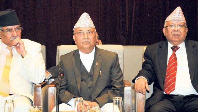 ओली,प्रचण्ड र माधव आज एउटै मञ्चमा देखिने