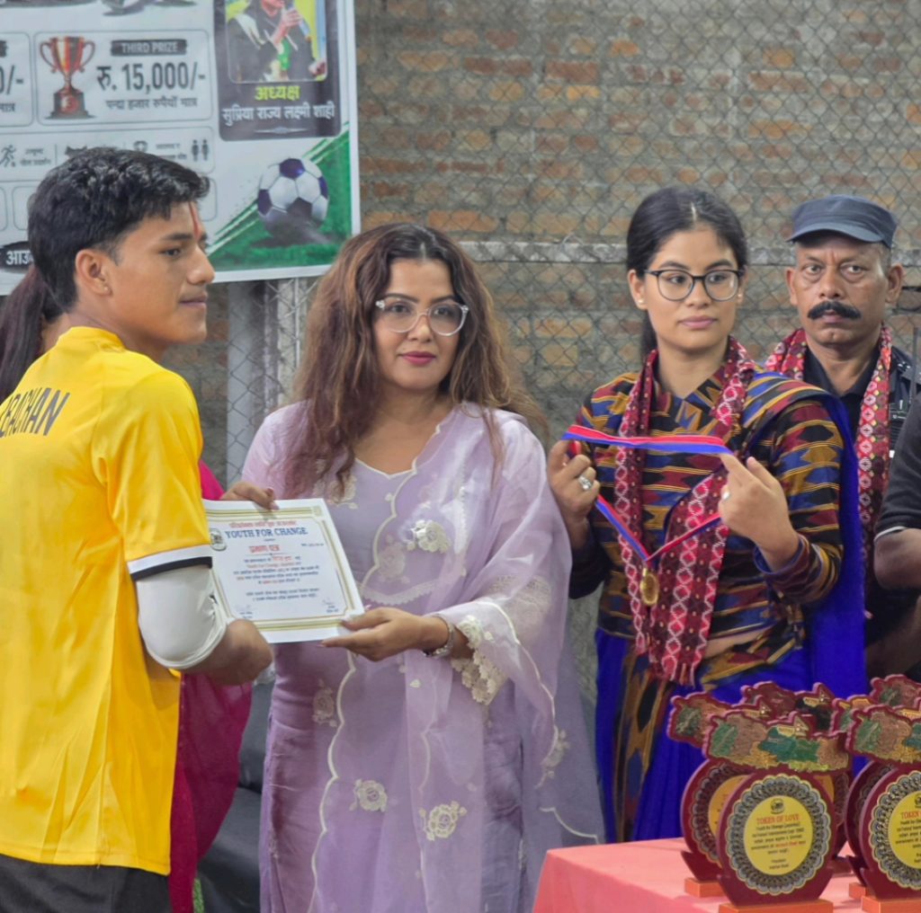 नायिका रेखा थापाको आथित्यतामा फुटसल प्रतियोगिता सम्पन्न